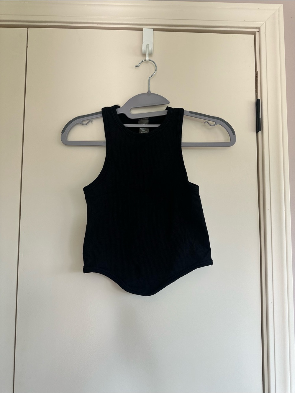 Black Women’s Ribbed Tank Top - Sleeveless Crop